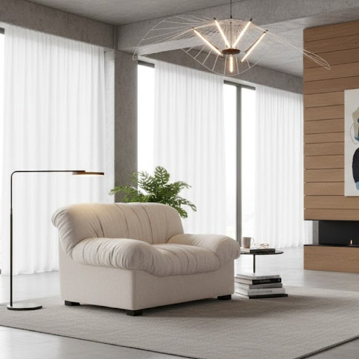 Modern European furniture - Vintage-Inspired Wrinkled Lounge Chair - www.oroa.com