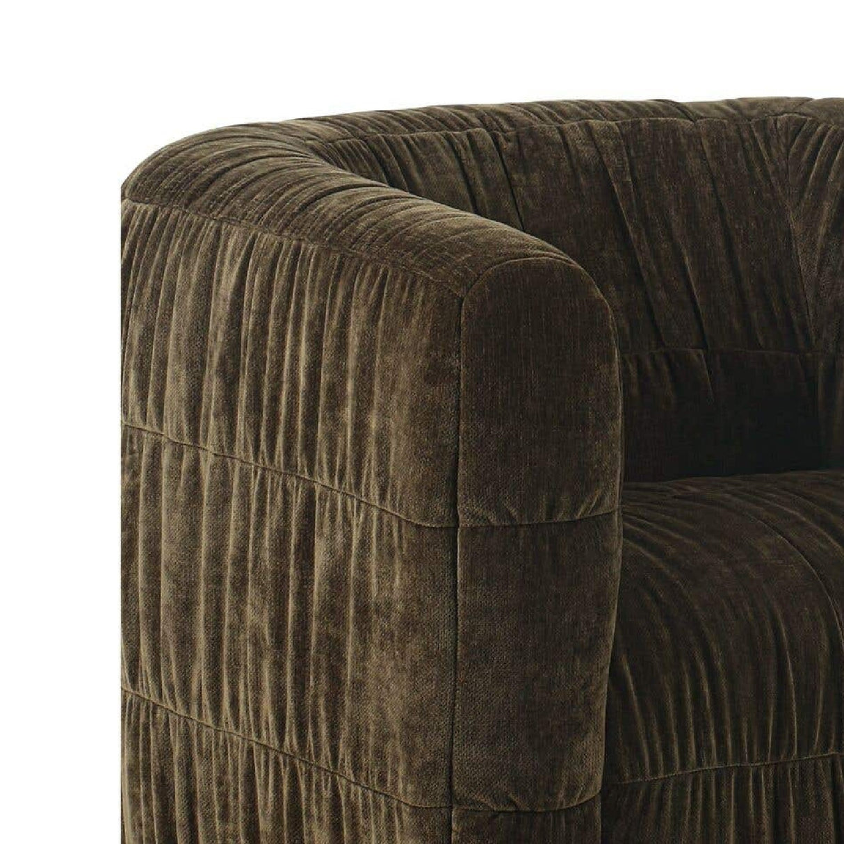 Modern or European furniture - Ruched Chenille Swivel Chair - www.oroa.com