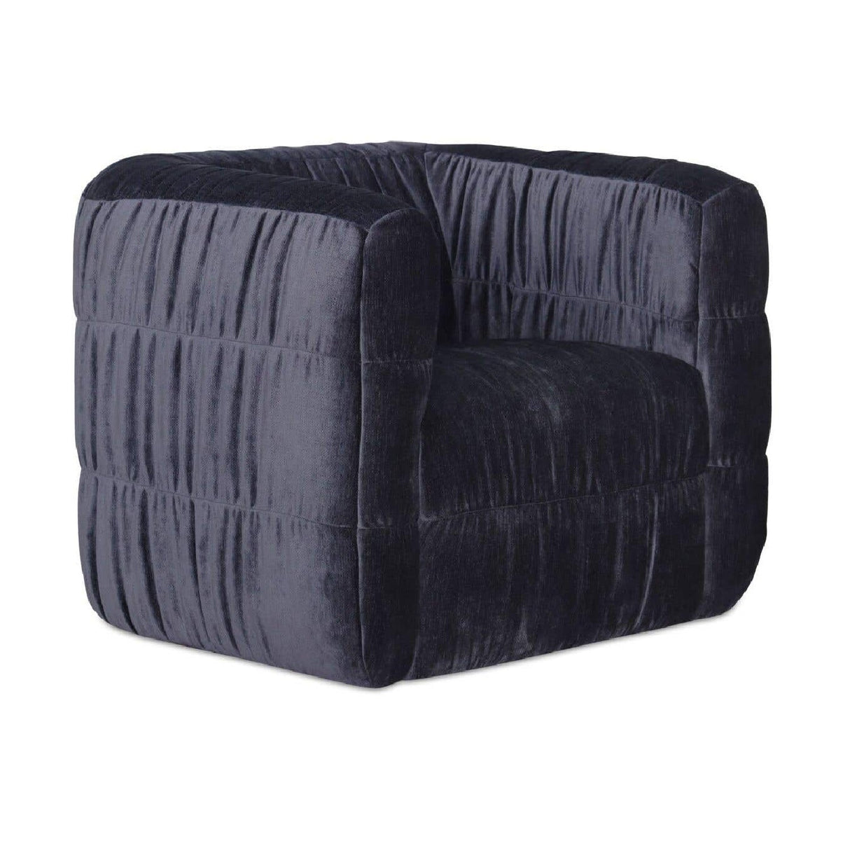 Modern or European furniture - Ruched Chenille Swivel Chair - www.oroa.com