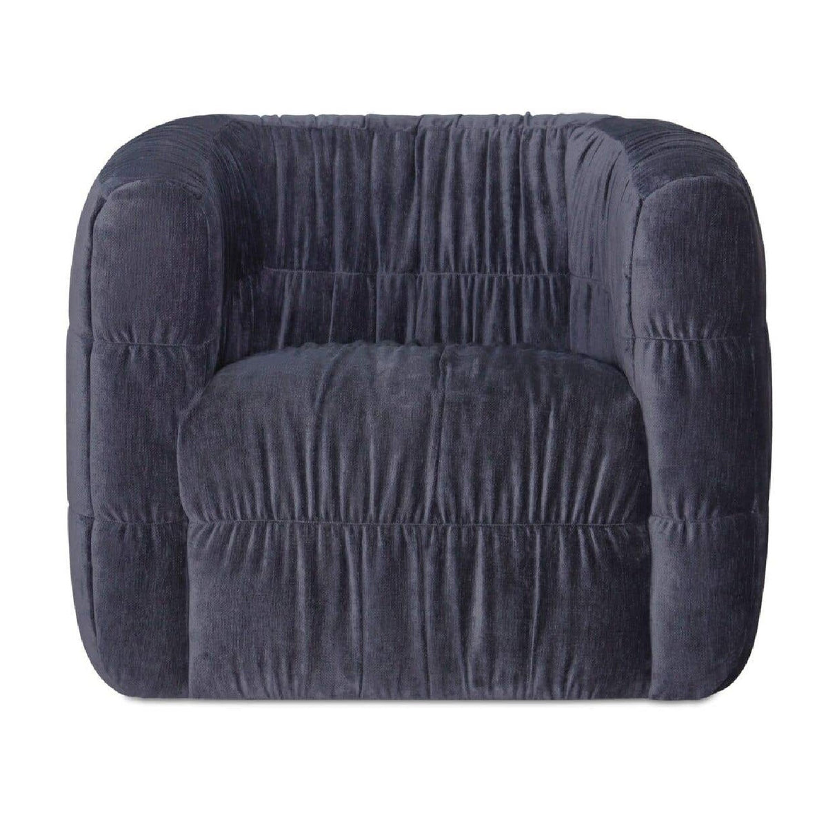 Modern or European furniture - Ruched Chenille Swivel Chair - www.oroa.com