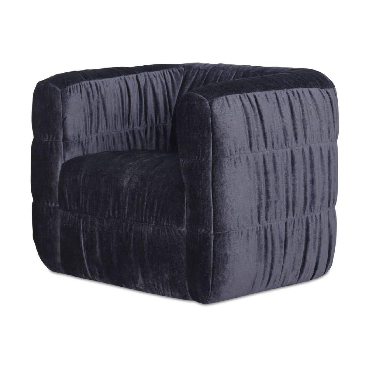 Modern or European furniture - Ruched Chenille Swivel Chair - www.oroa.com