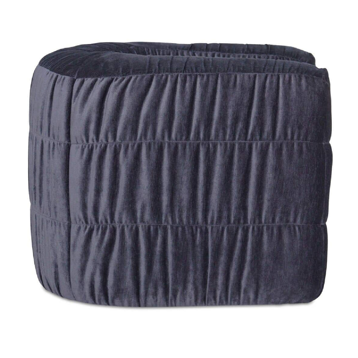 Blue Ruched Chenille Swivel Chair | Oroa.com