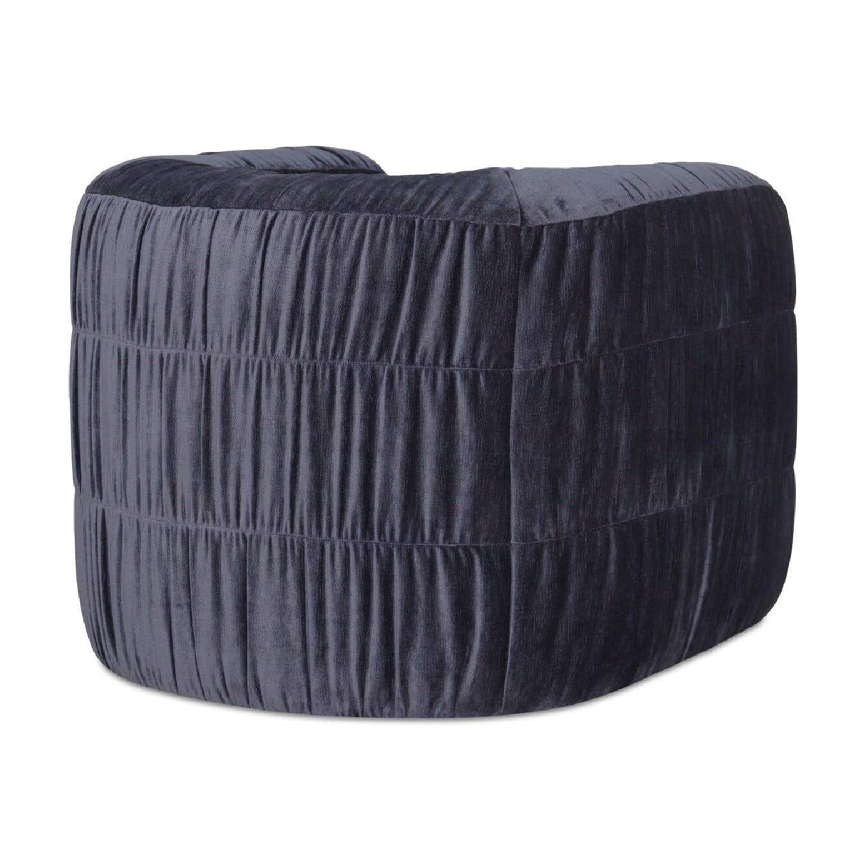 Blue Ruched Chenille Swivel Chair | Oroa.com