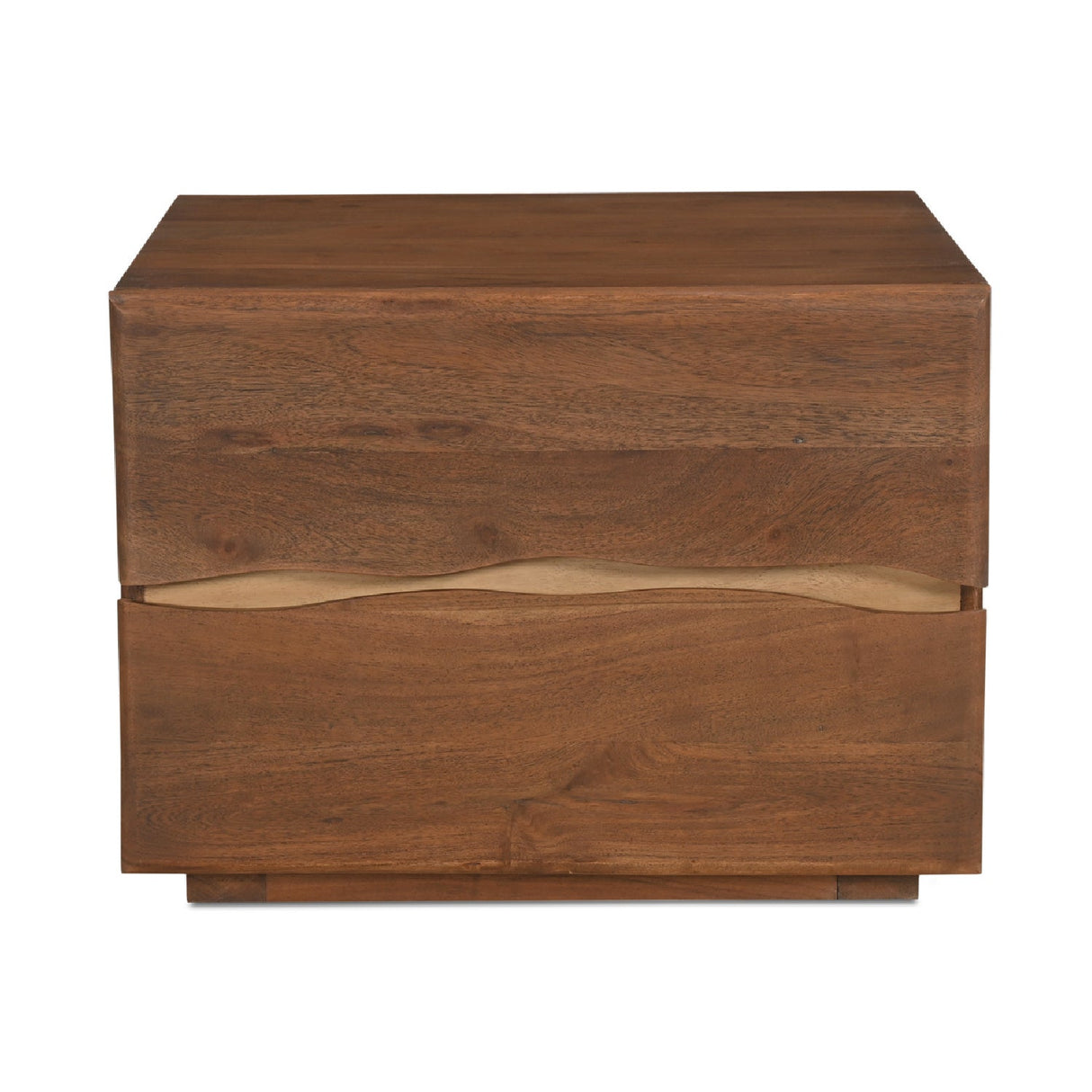 Modern European furniture - Solid Acacia 2-Drawer Nightstand - www.oroa.com