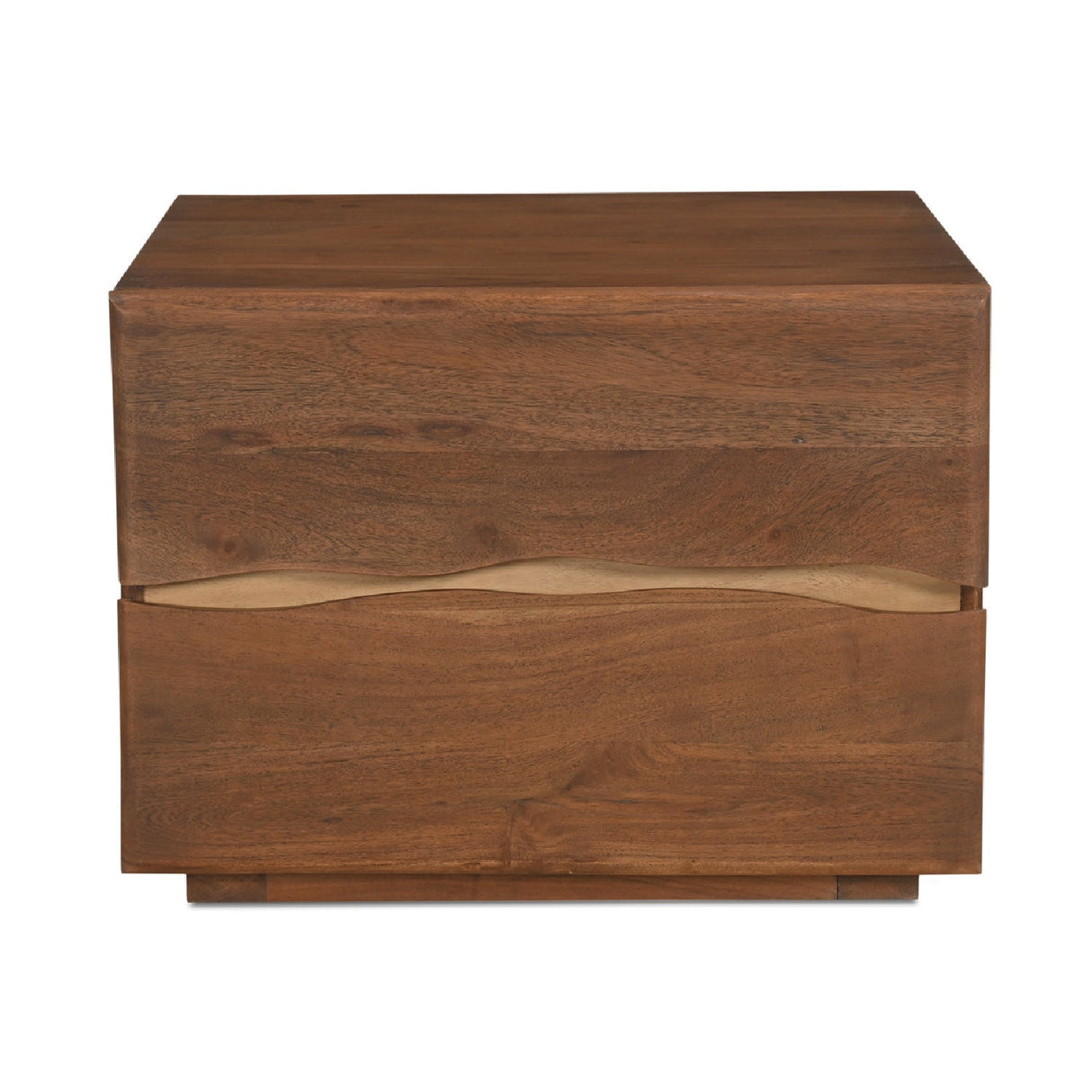 Modern European furniture - Solid Acacia 2-Drawer Nightstand - www.oroa.com