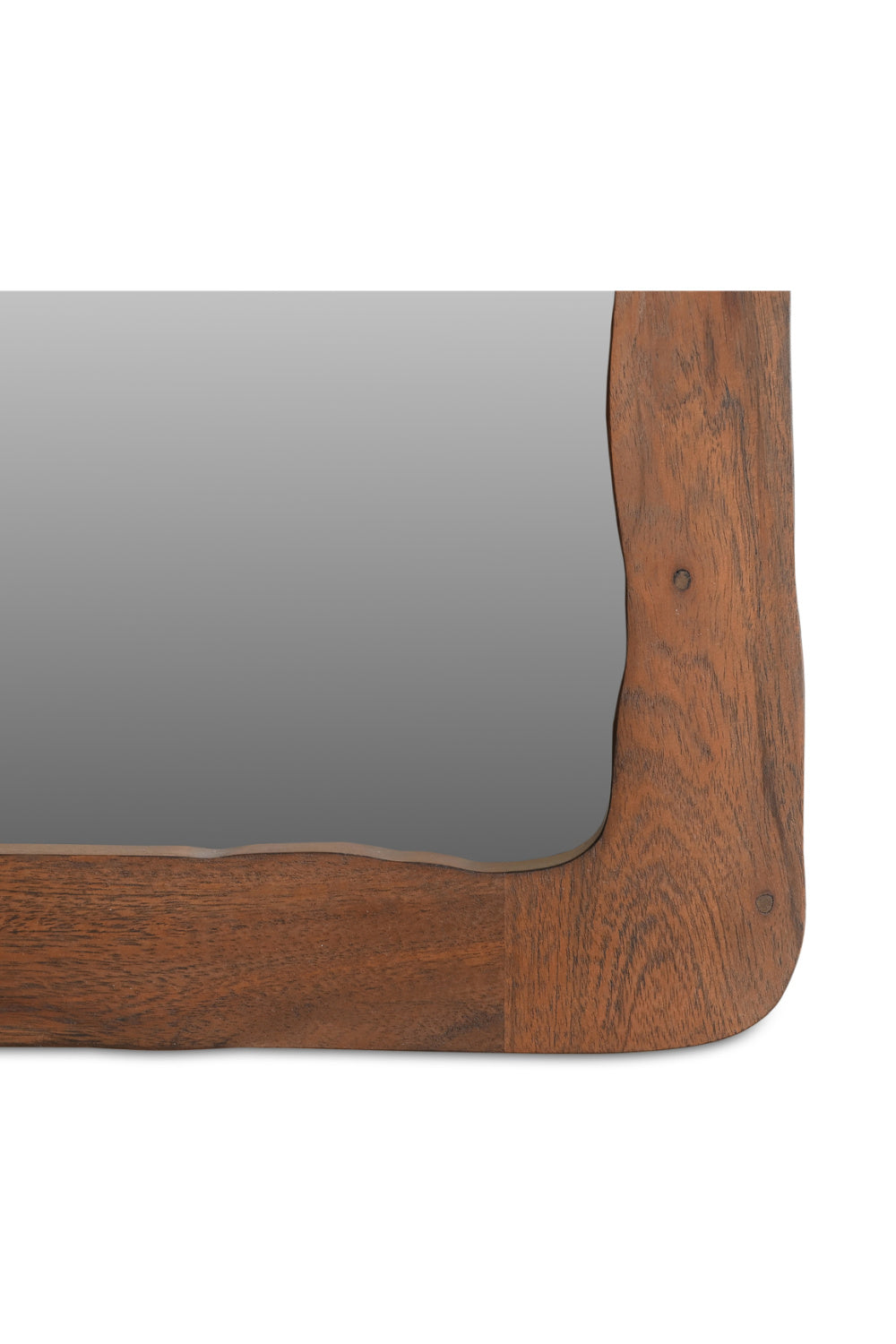 Modern European furniture - Brown Acacia Wood Mirror - www.oroa.com
