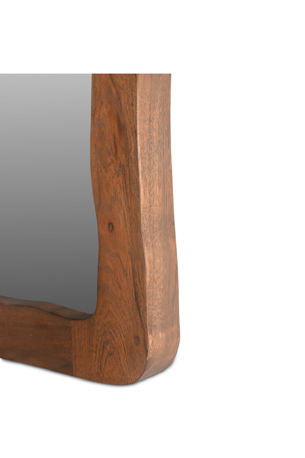 Modern European furniture - Brown Acacia Wood Mirror - www.oroa.com