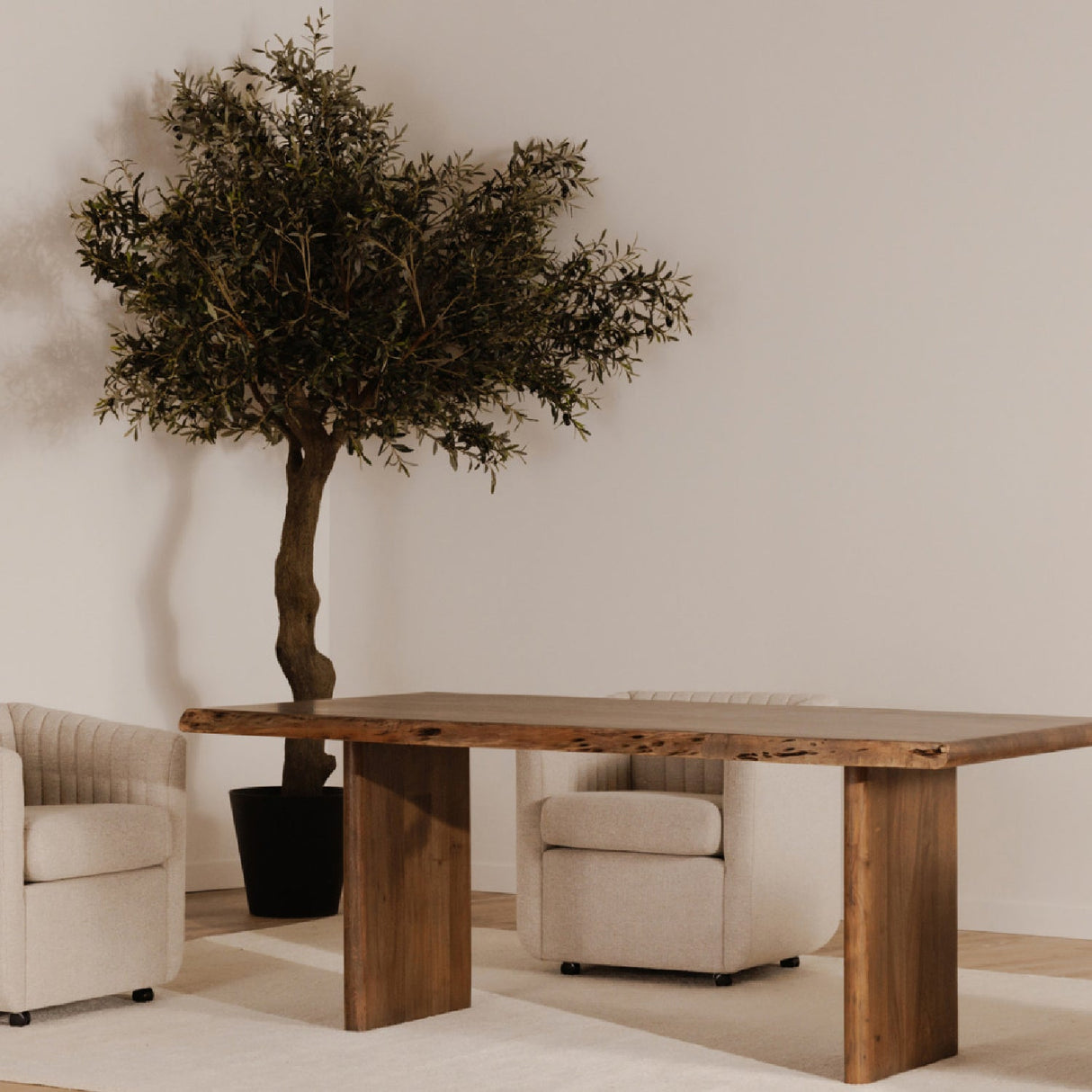Modern European furniture - Acacia Wood Dining Table - www.oroa.com