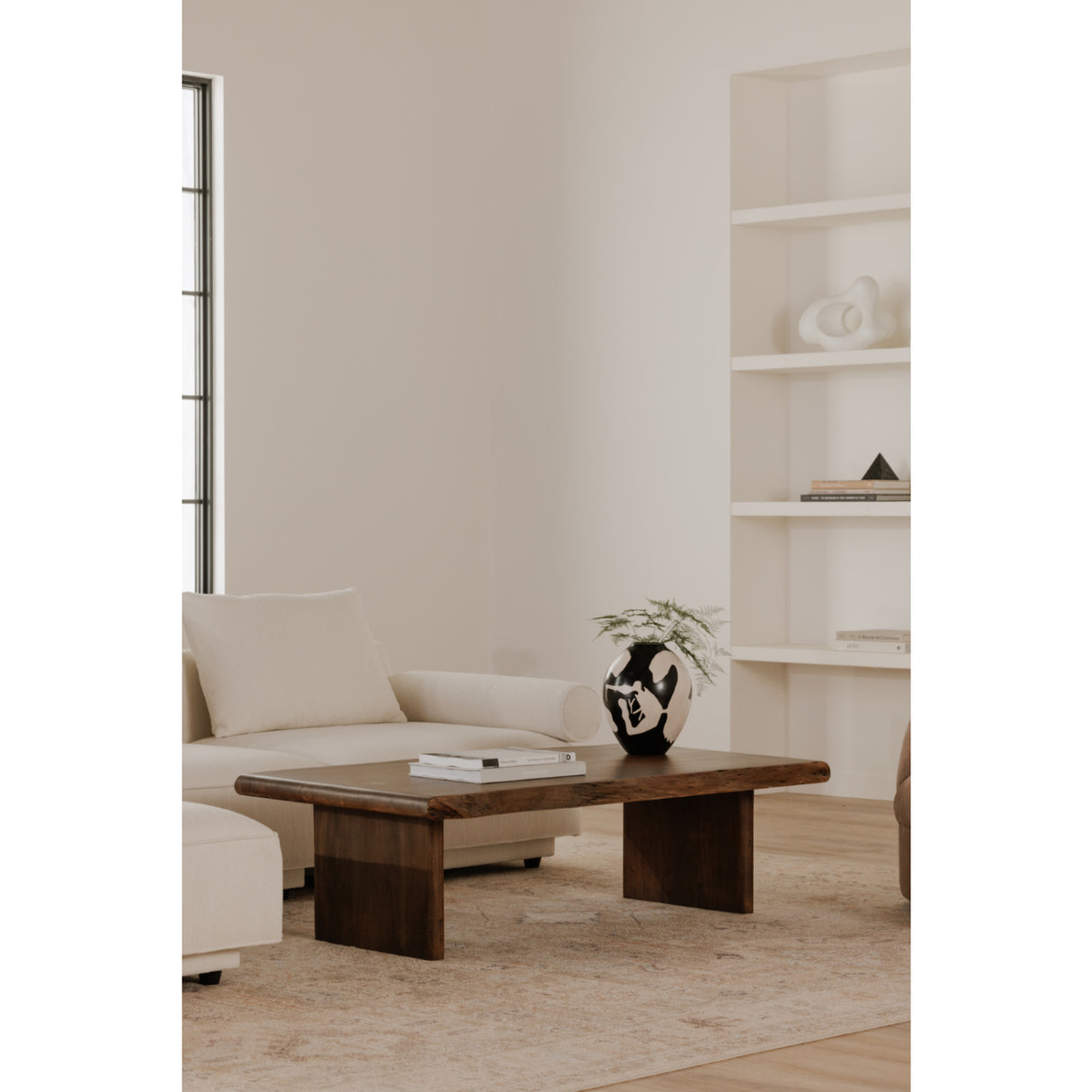 Modern European furniture - Brown Acacia Wood Coffee Table - www.oroa.com | Oroa.com