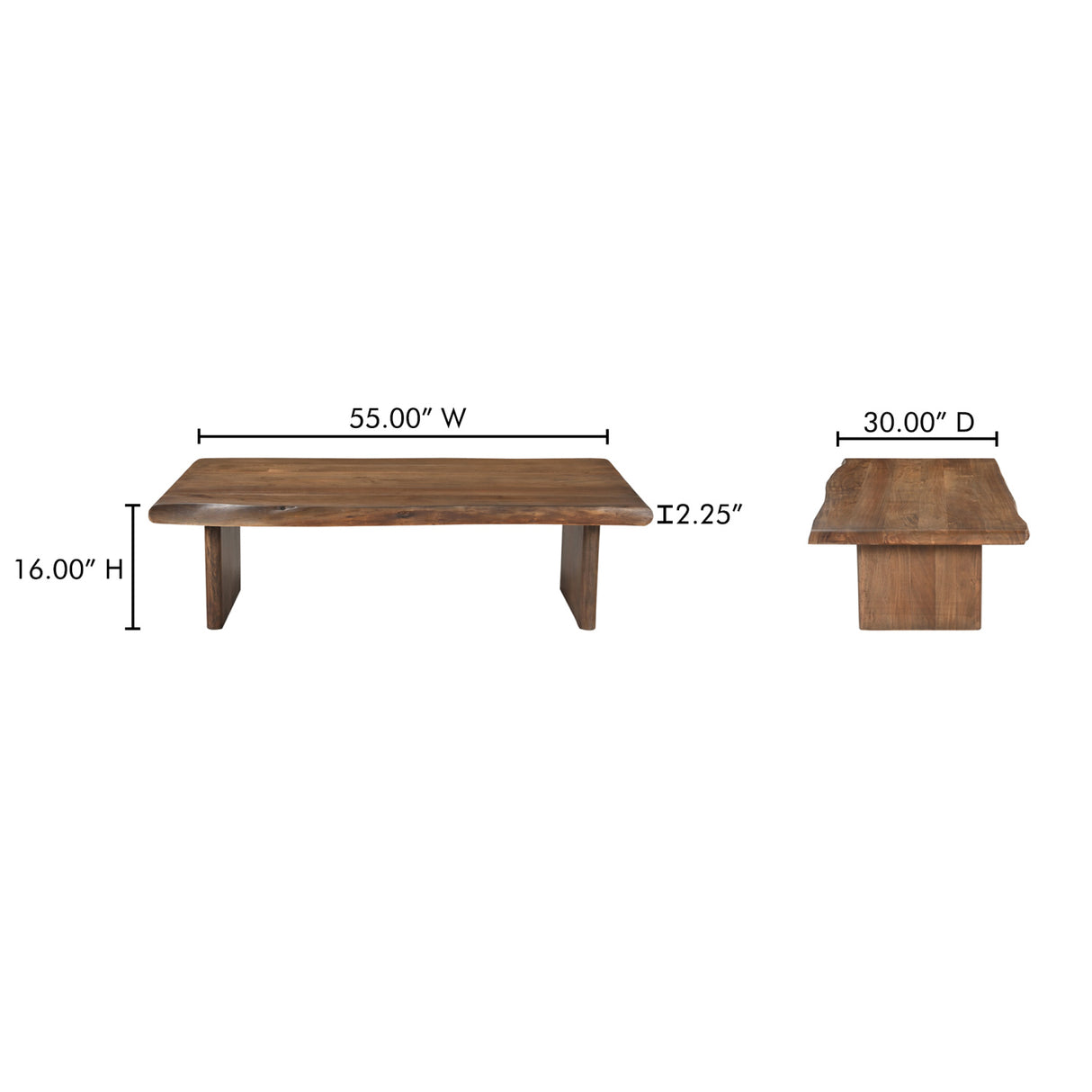 Modern European furniture - Brown Acacia Wood Coffee Table - www.oroa.com | Oroa.com