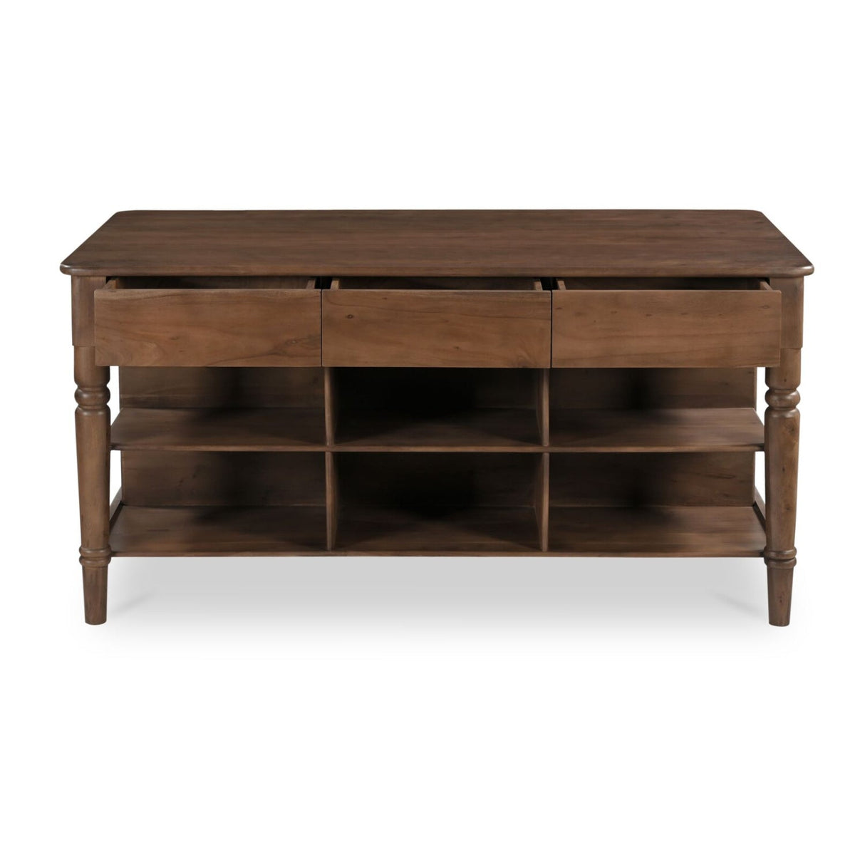 Modern European furniture - Acacia 3-Drawer Kitchen Island - www.oroa.com