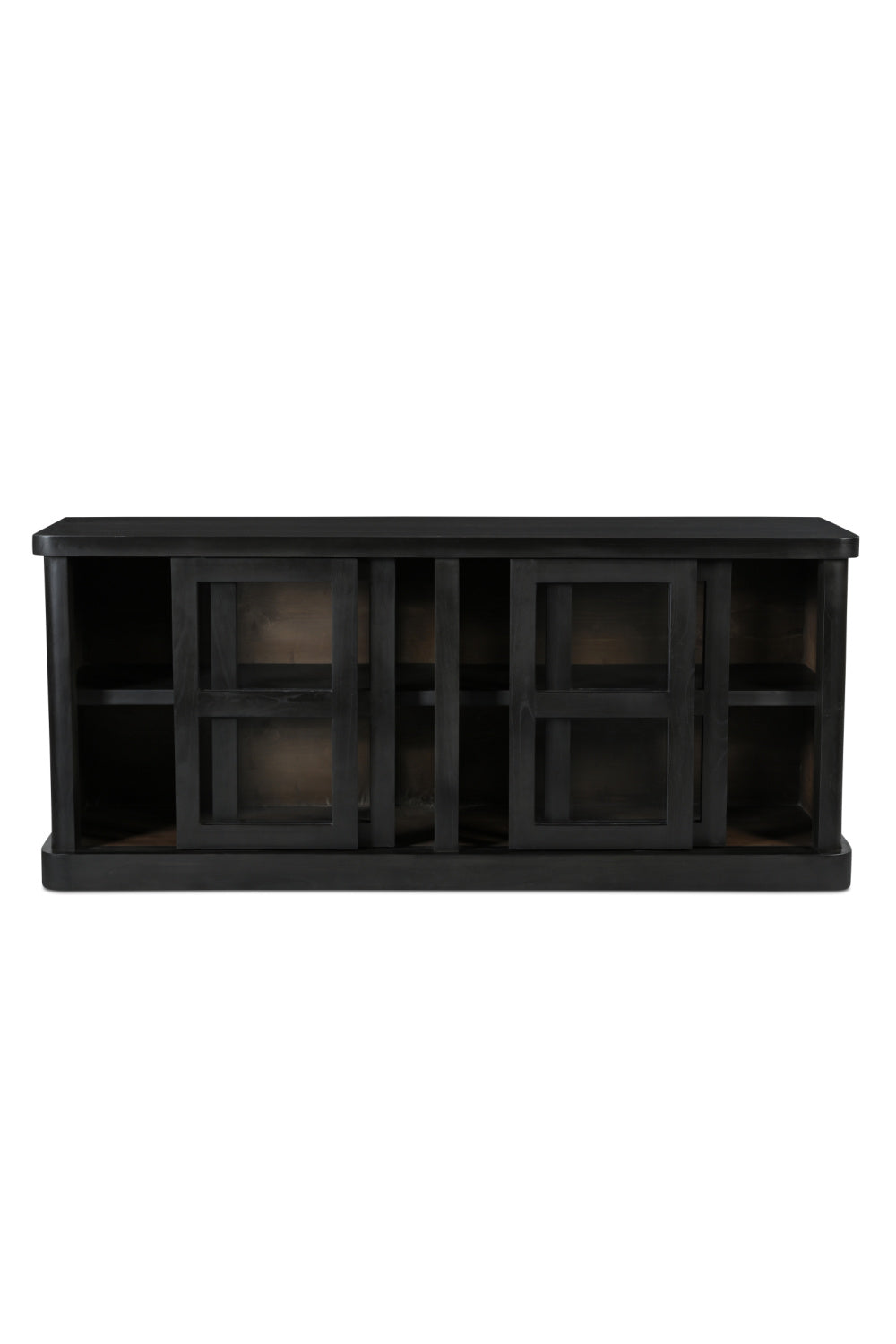 Modern European furniture - Black 4-Sliding Door Sideboard - www.oroa.com