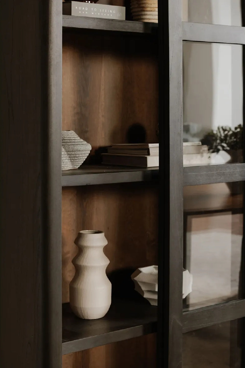 Modern European furniture - Black Sliding-Door Tall Cabinet - www.oroa.com
