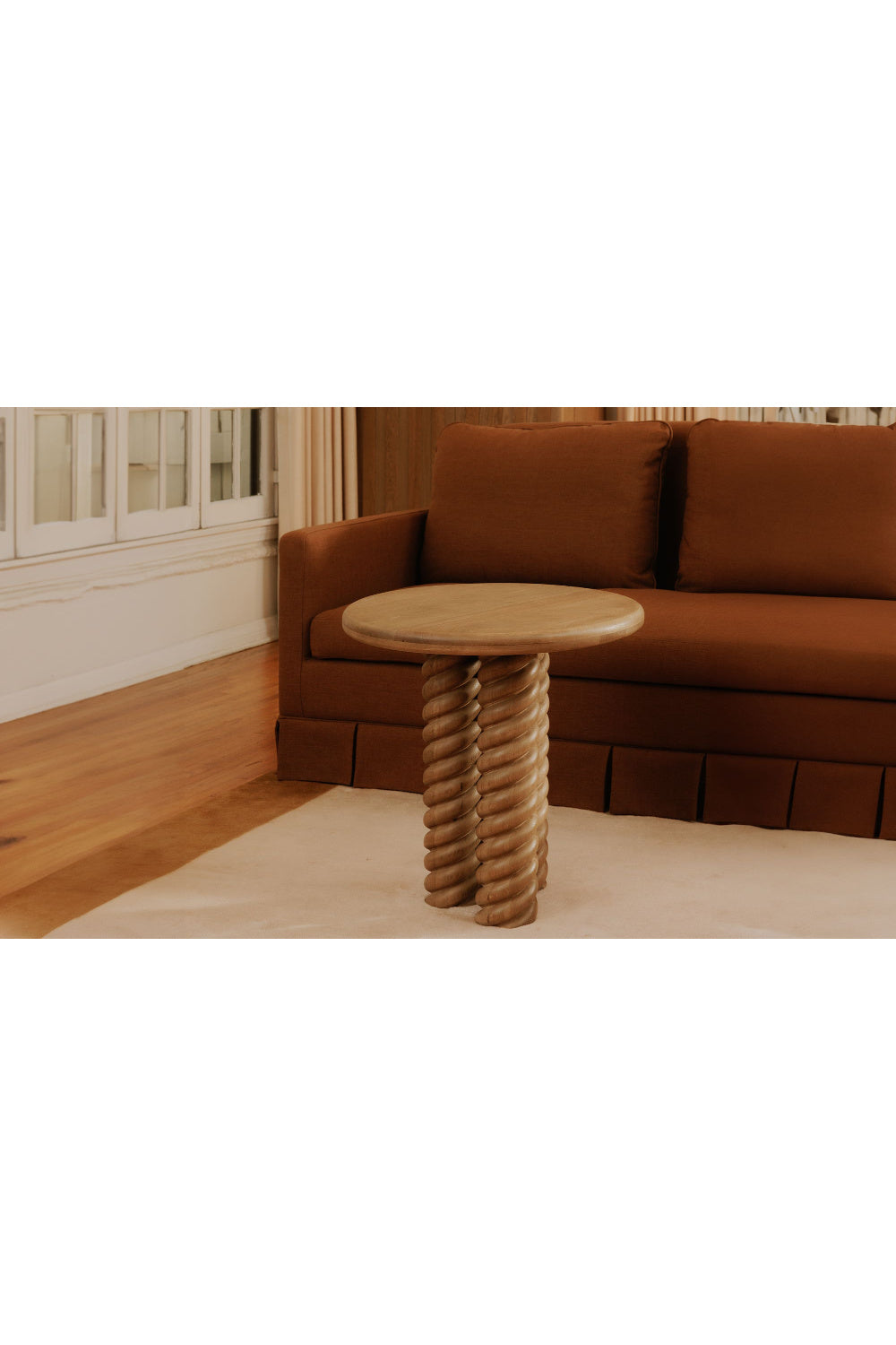 Modern European furniture - Oak Turned-Leg Side Table - www.oroa.com
