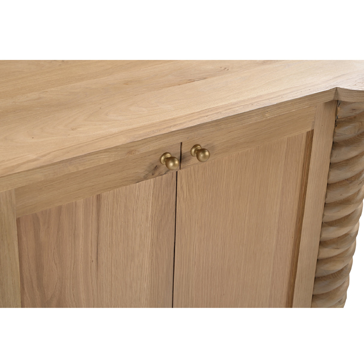 Modern European furniture - Oak Turned-Leg 4-Door Sideboard - www.oroa.com
