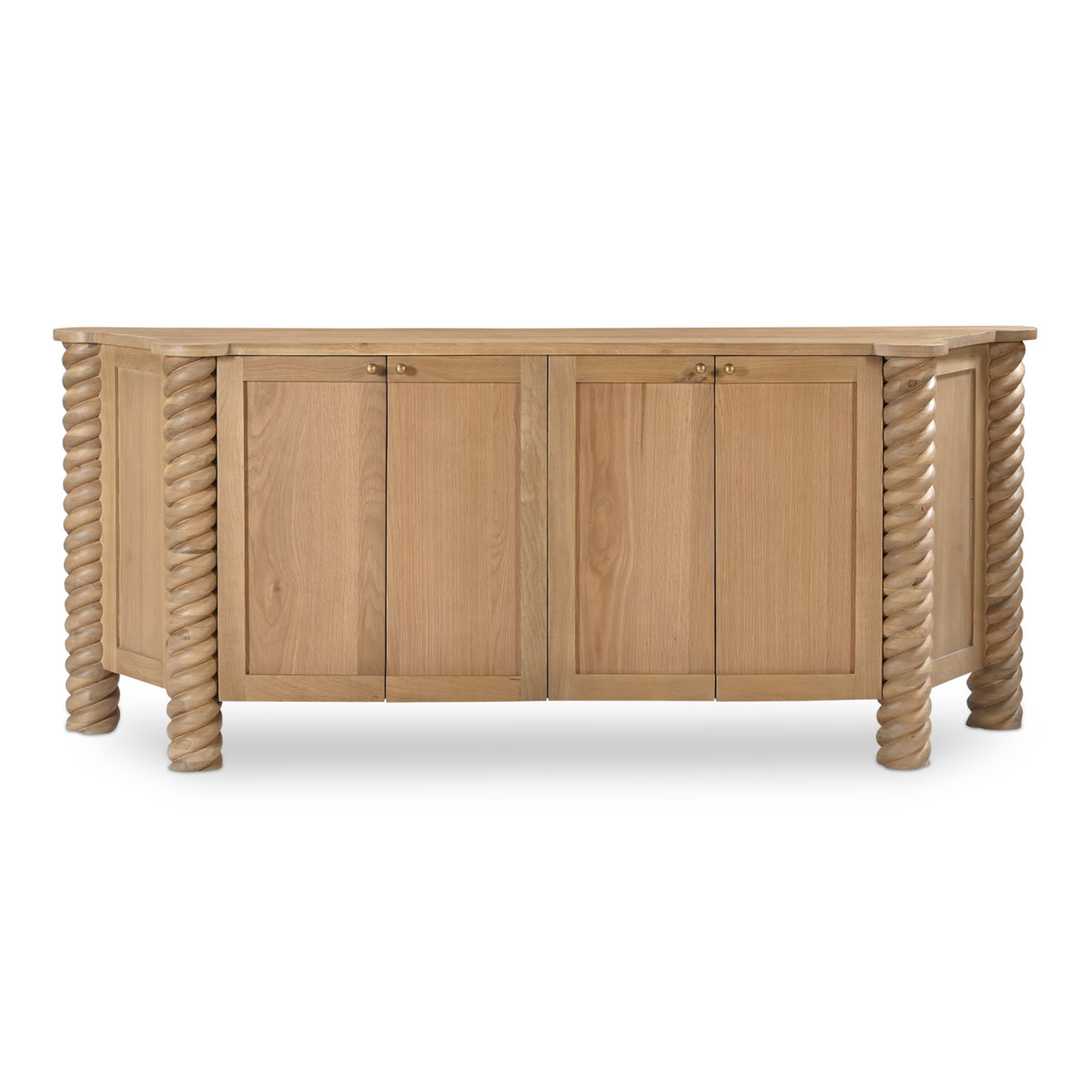 Modern European furniture - Oak Turned-Leg 4-Door Sideboard - www.oroa.com