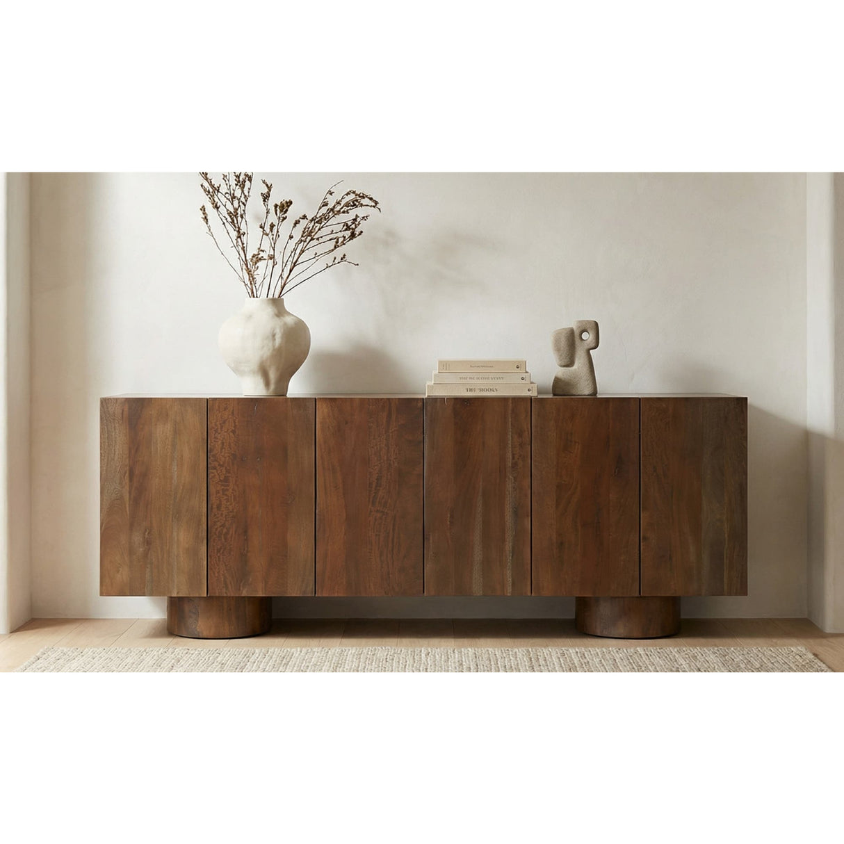 Modern European furniture - Neem Wood 6-Door Sideboard - www.oroa.com