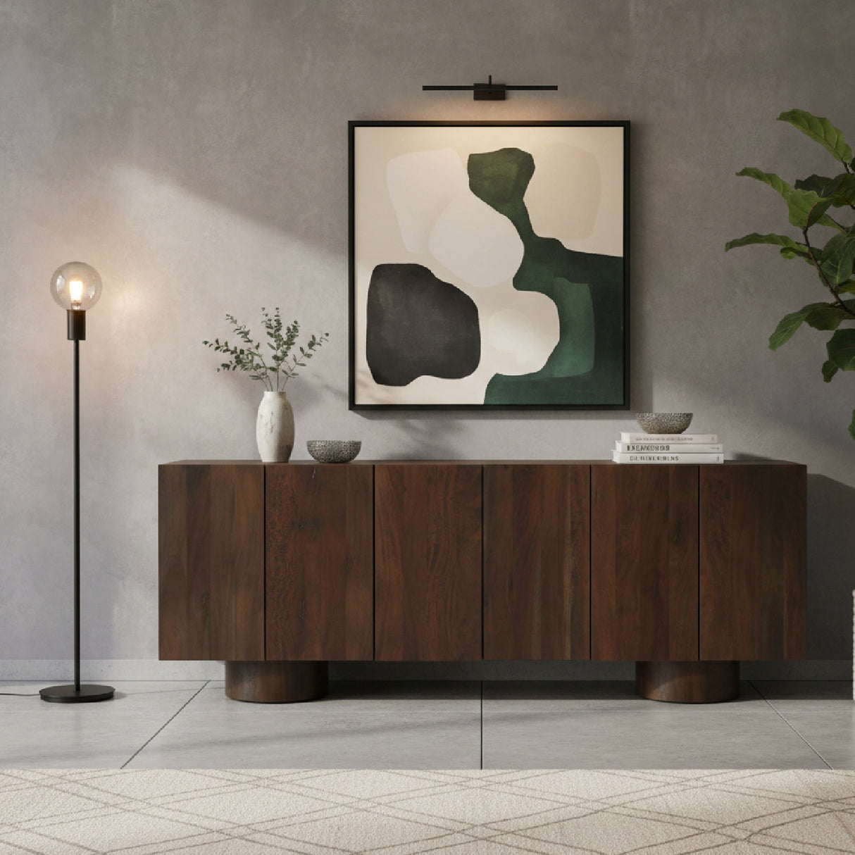 Modern European furniture - Neem Wood 6-Door Sideboard - www.oroa.com