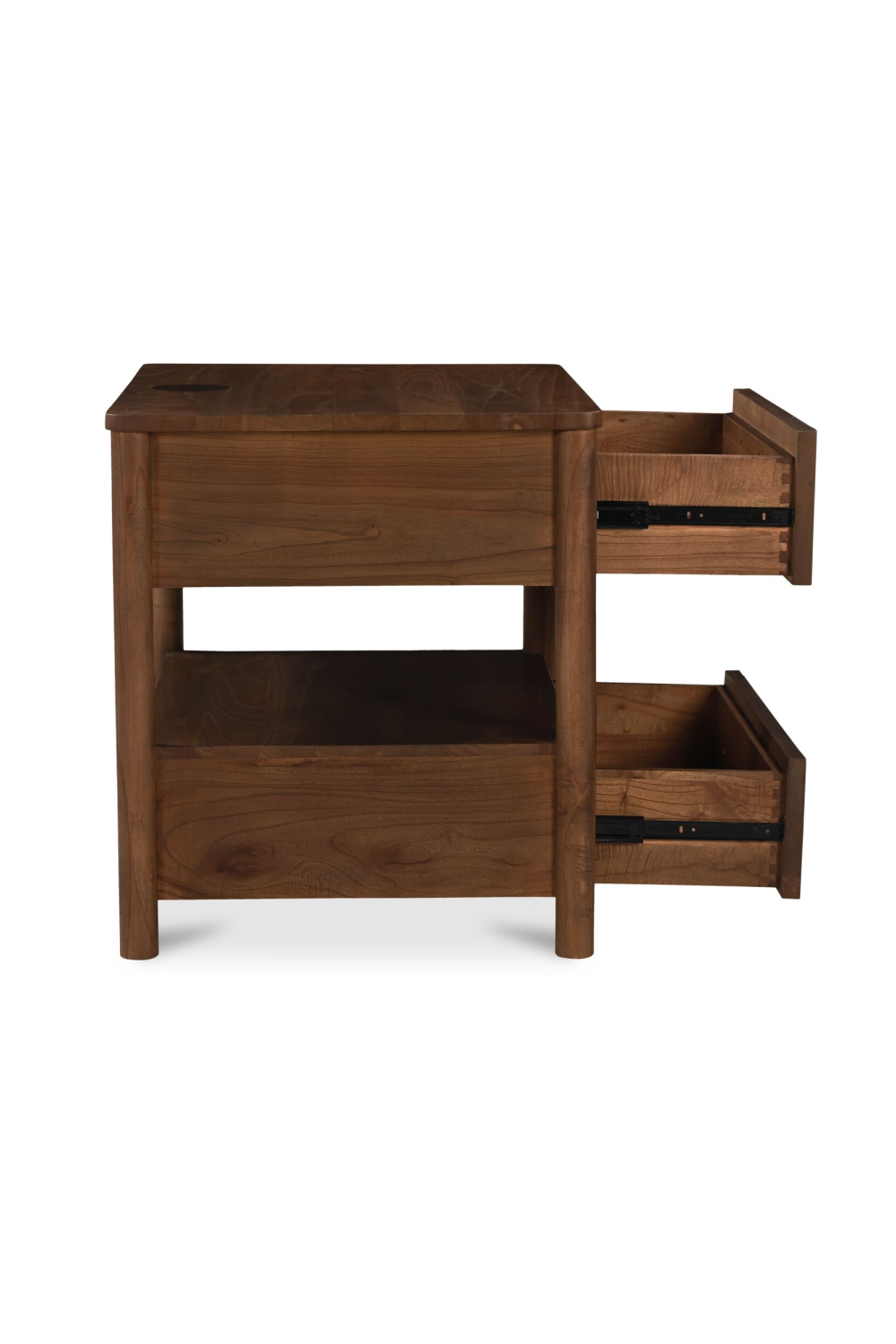 2-Drawer Wooden Charging Nightstand | Novi Living Lottie | Oroa.com