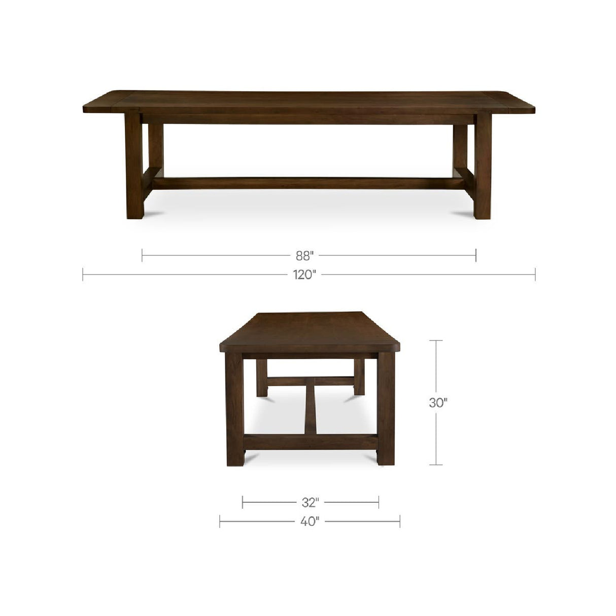 Brown Acacia Wood Dining Table | Novi Living Wilson