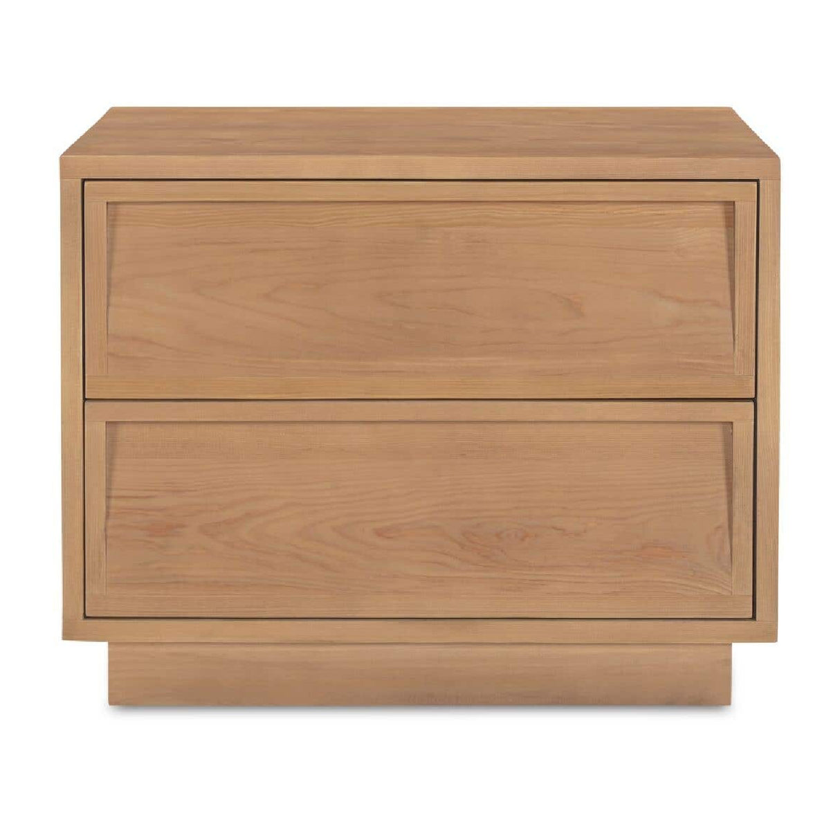 Modern European furniture - Natural Hardwood 2-Drawer Nightstand - www.oroa.com