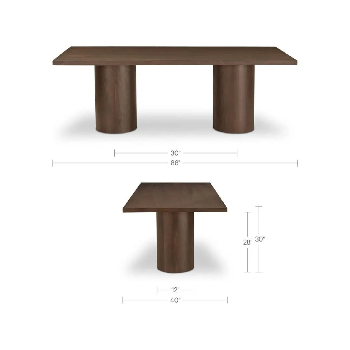 Brown Neem Wood Dining Table | Novi Living Hadley