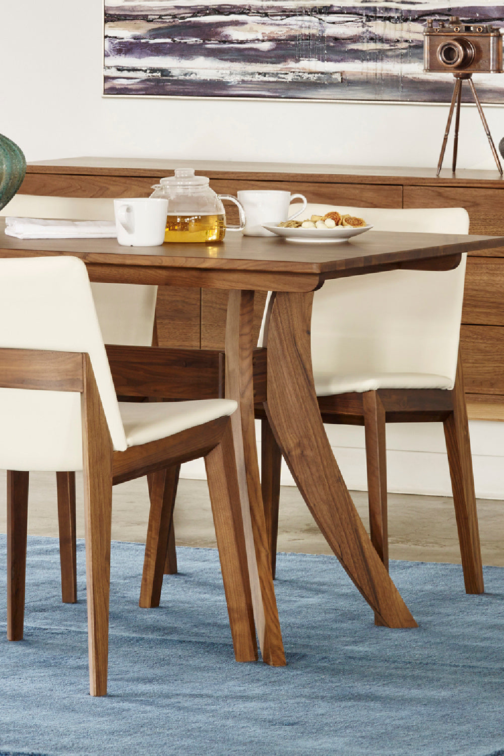 Modern European furniture - Walnut Rectangular Dining Table - www.oroa.com