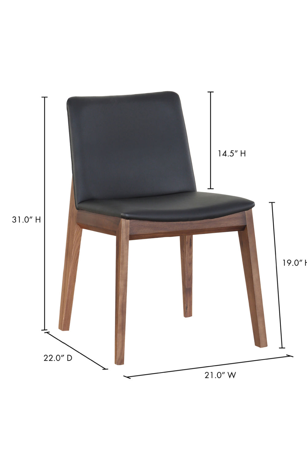Modern European furniture - American Walnut Framed Dining Chairs (2) - www.oroa.com