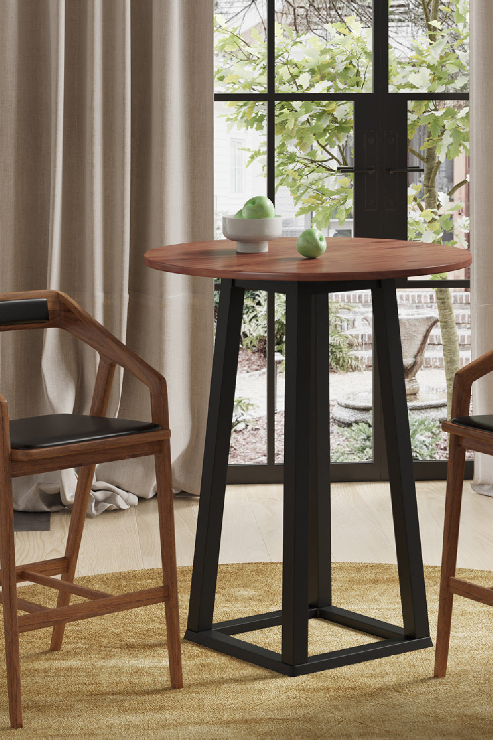 Modern European furniture - Solid Walnut Bar Table - www.oroa.com