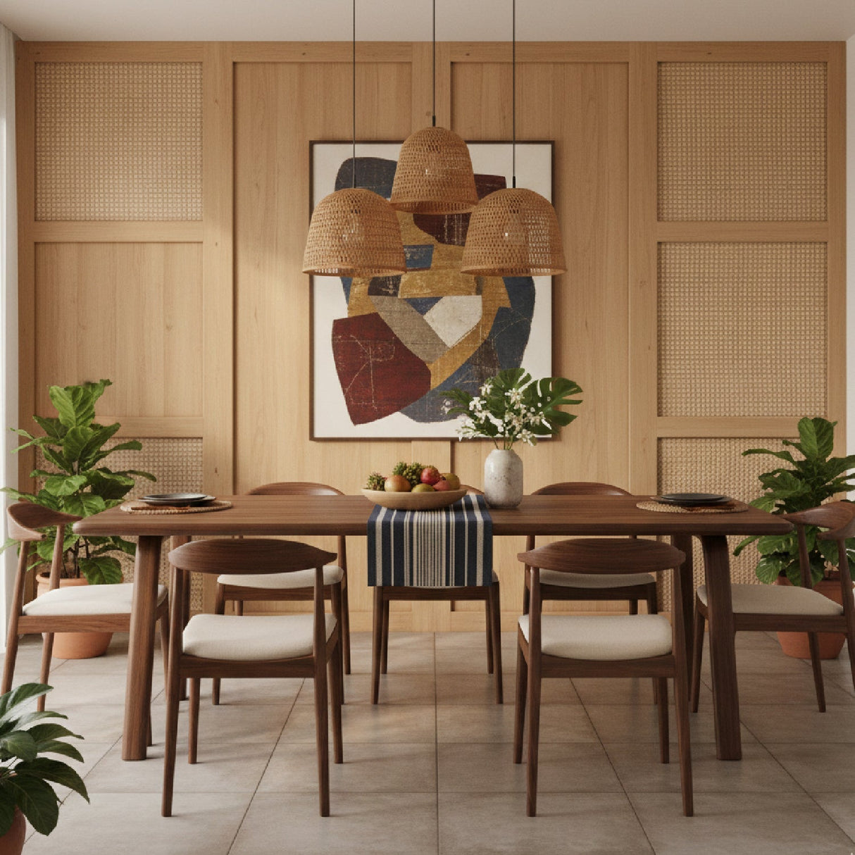 Modern European furniture - Wooden Minimalist Dining Table - www.oroa.com