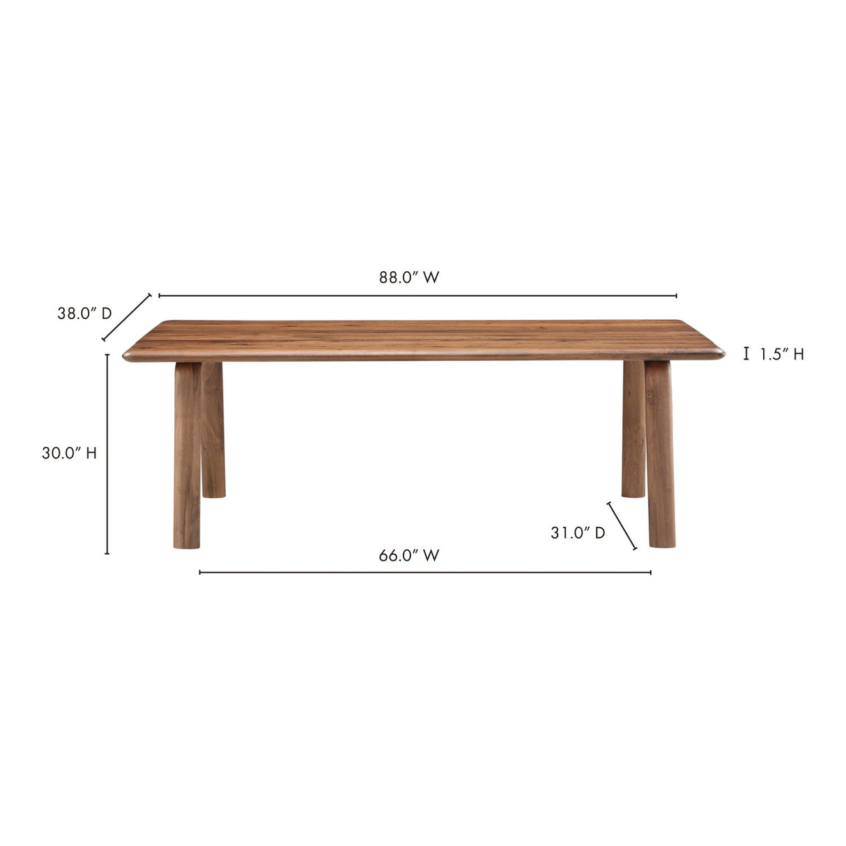 Modern European furniture - Wooden Minimalist Dining Table - www.oroa.com