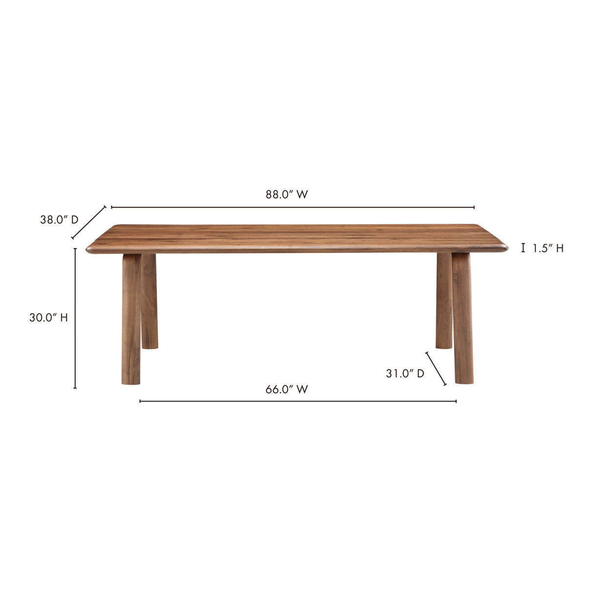 Modern European furniture - Wooden Minimalist Dining Table - www.oroa.com | Oroa.com