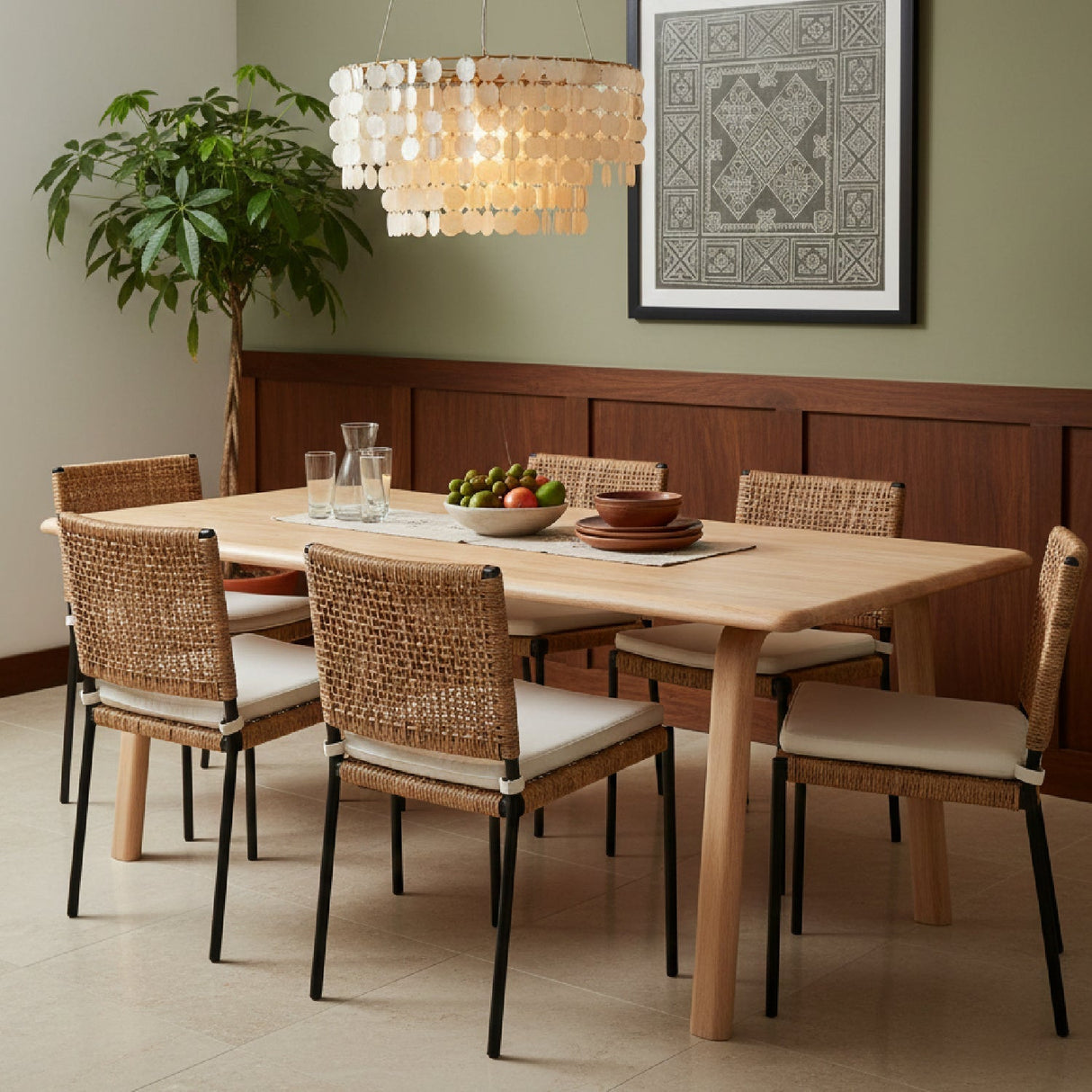 Modern European furniture - Wooden Minimalist Dining Table - www.oroa.com
