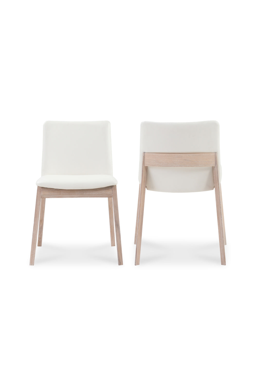 Modern European furniture - Oak Framed Padded Dining Chairs (2) - www.oroa.com | Oroa.com