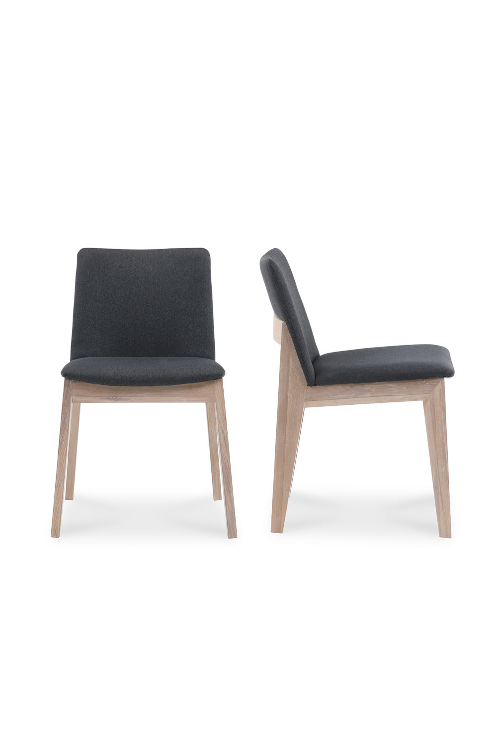 Modern European furniture - Oak Framed Padded Dining Chairs (2) - www.oroa.com | Oroa.com