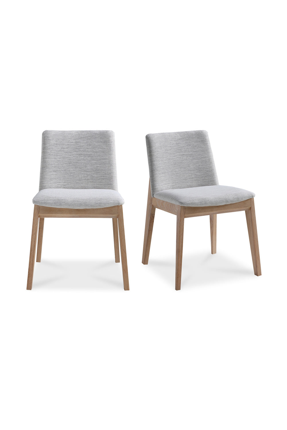Modern European furniture - Oak Framed Padded Dining Chairs (2) - www.oroa.com | Oroa.com