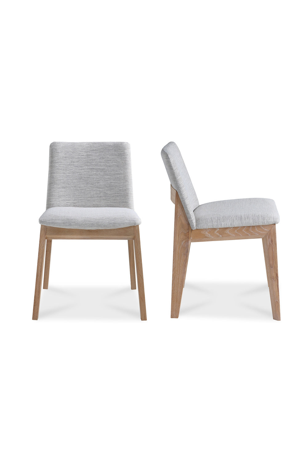 Modern European furniture - Oak Framed Padded Dining Chairs (2) - www.oroa.com | Oroa.com