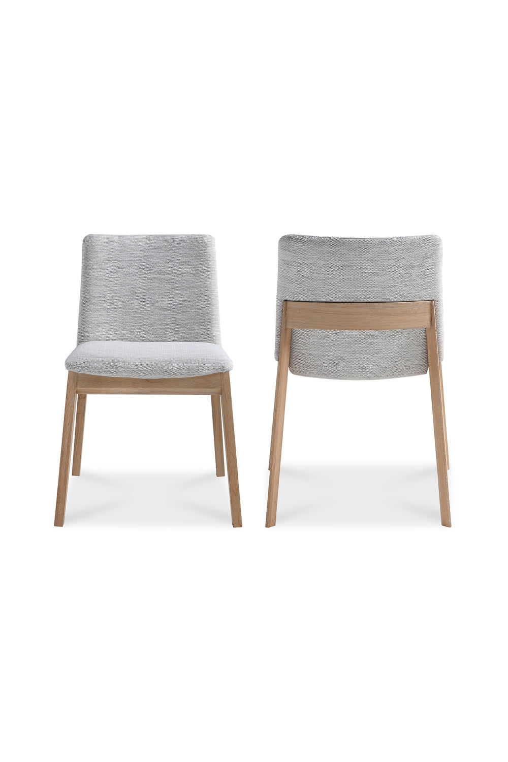 Modern European furniture - Oak Framed Padded Dining Chairs (2) - www.oroa.com | Oroa.com