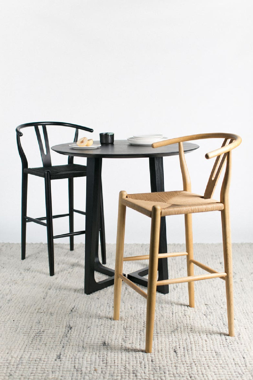 Black Solid Ash Counter Table | Novi Living Godenza