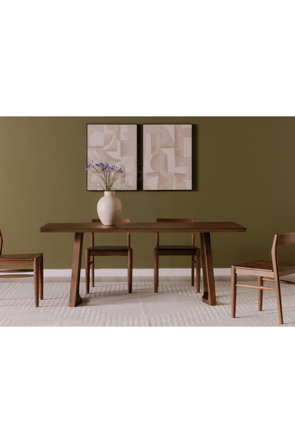Modern European furniture - Rectangular Wooden Dining Table - www.oroa.com