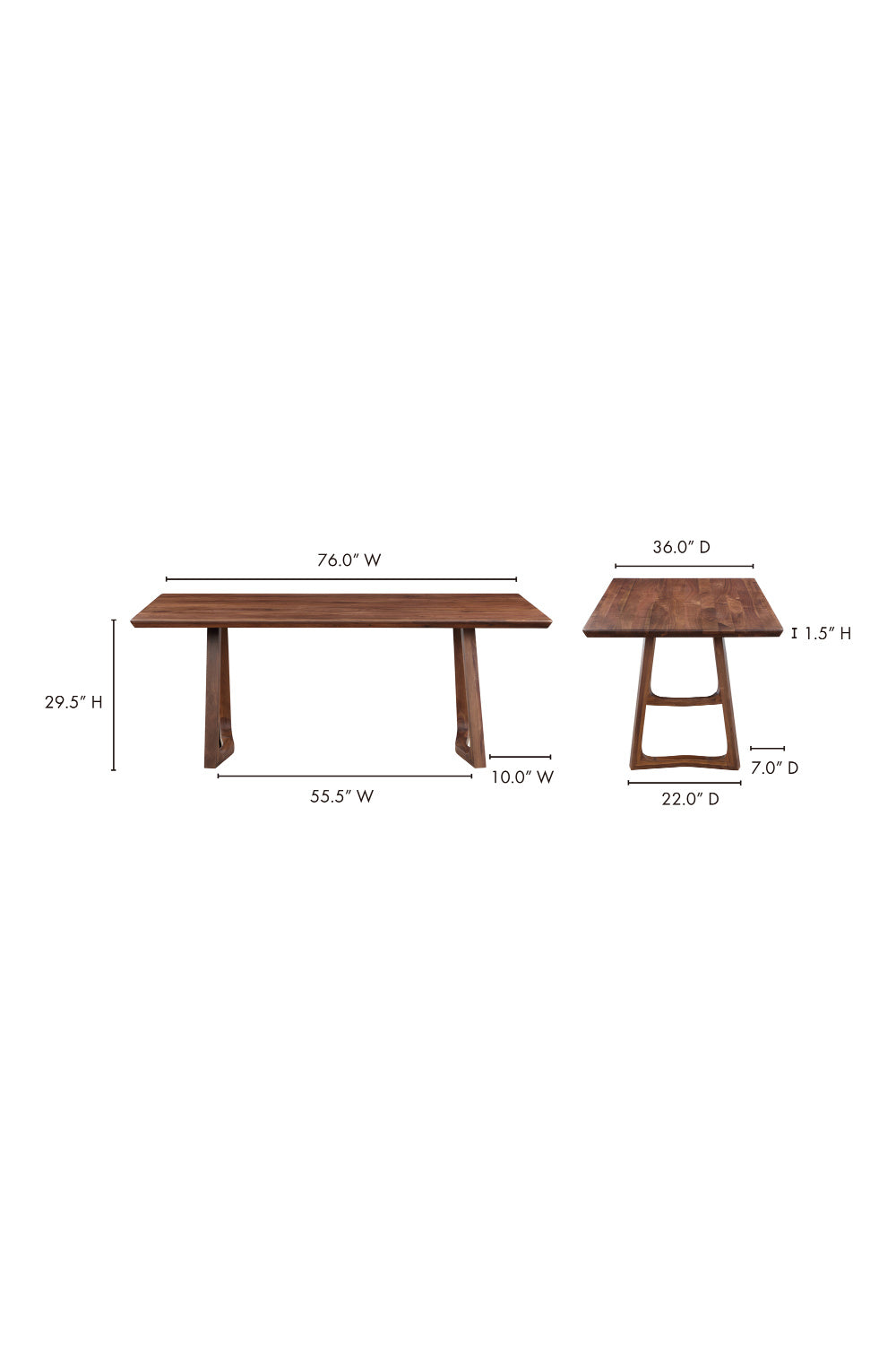 Modern European furniture - Rectangular Wooden Dining Table - www.oroa.com