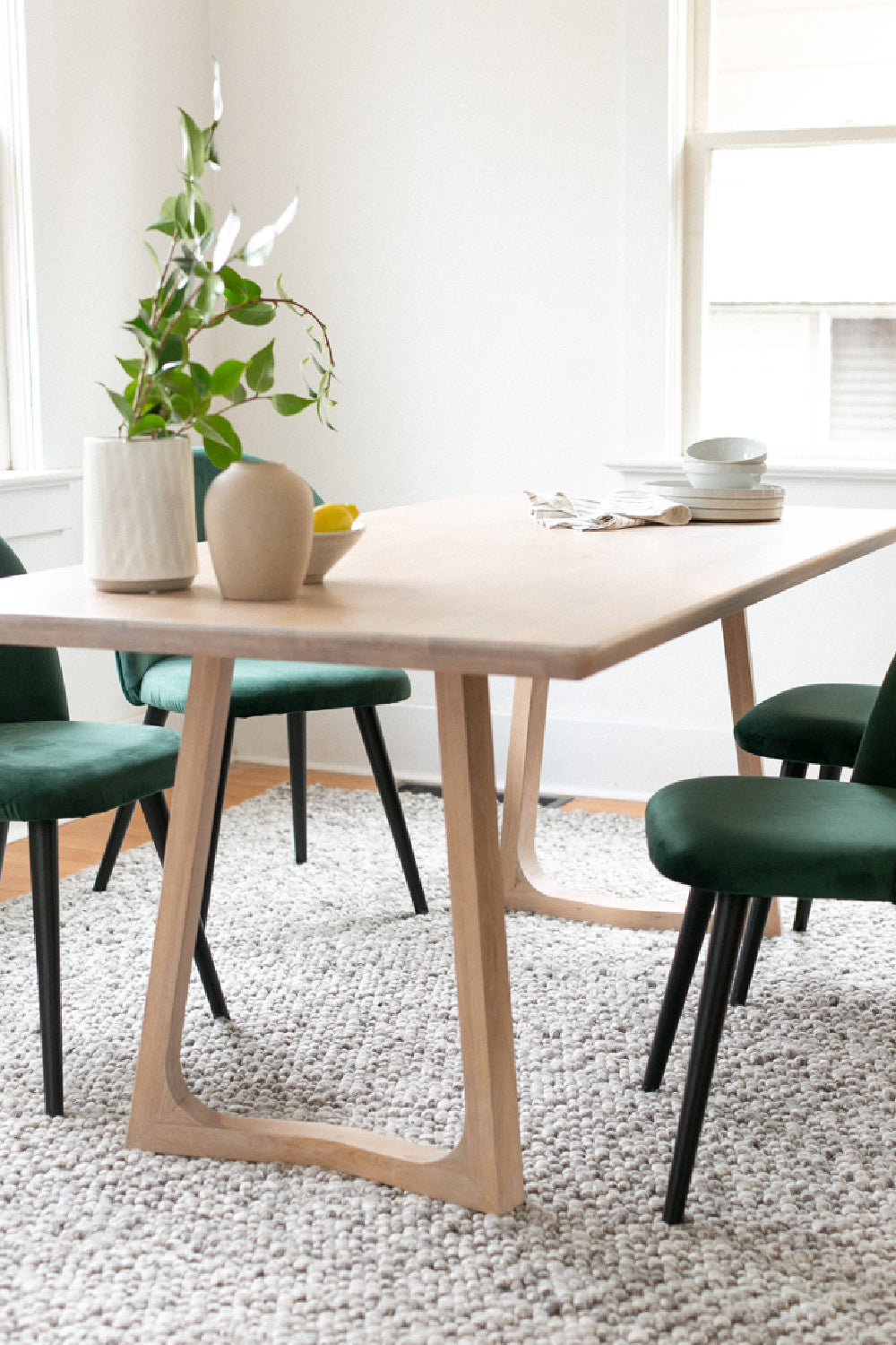 Modern European furniture - Rectangular Wooden Dining Table - www.oroa.com