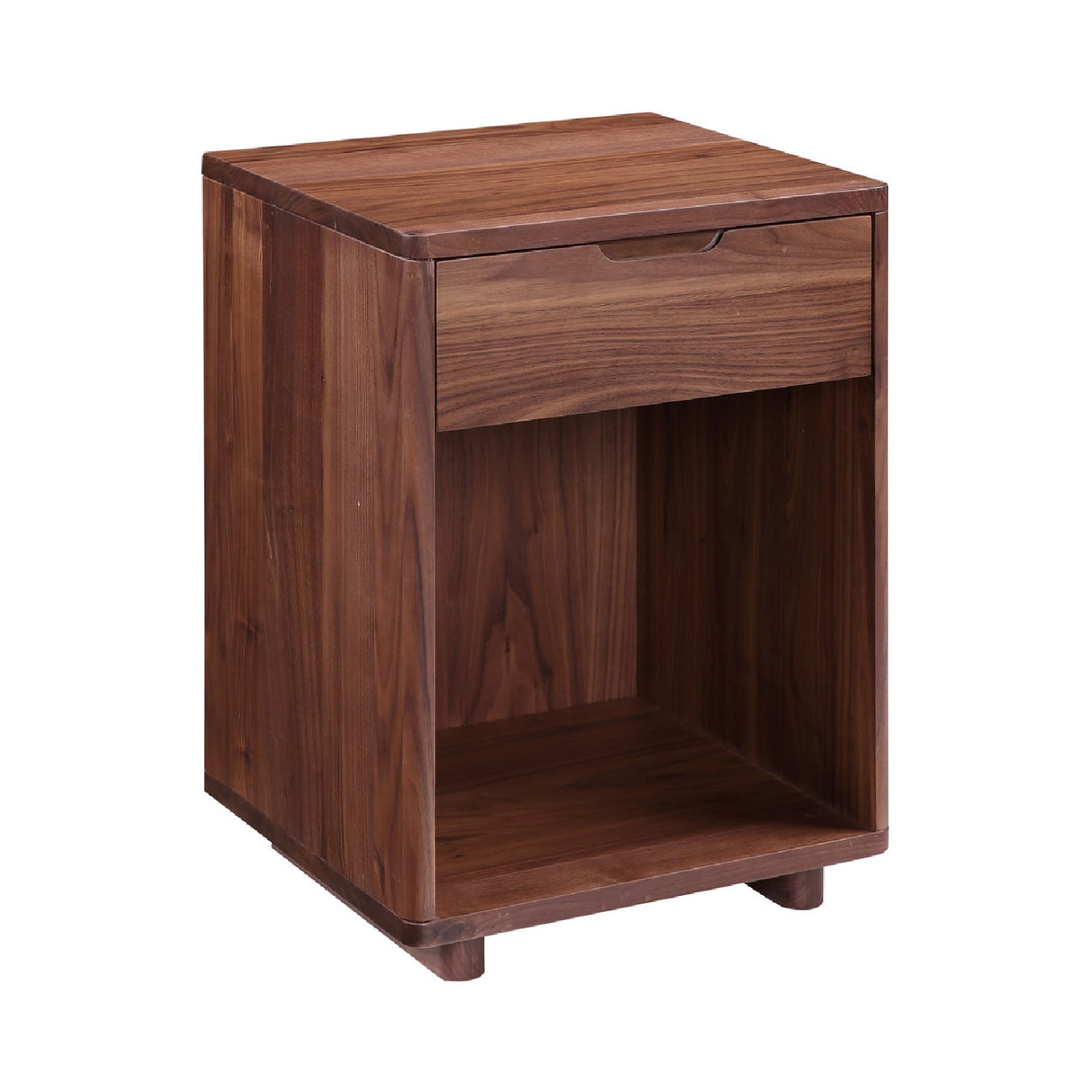 Modern European furniture - Solid Wood 1-Drawer Nightstand - www.oroa.com