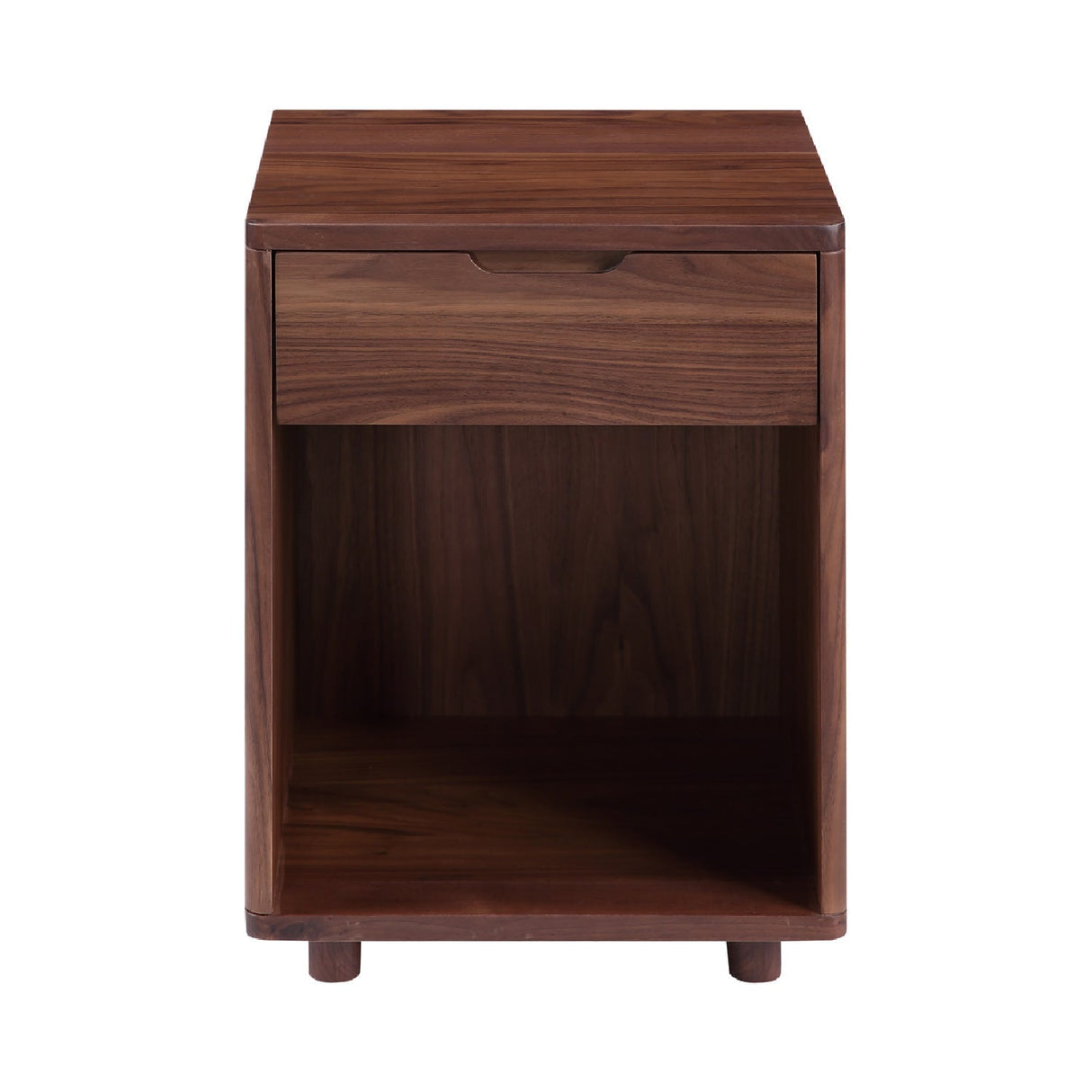 Modern European furniture - Solid Wood 1-Drawer Nightstand - www.oroa.com
