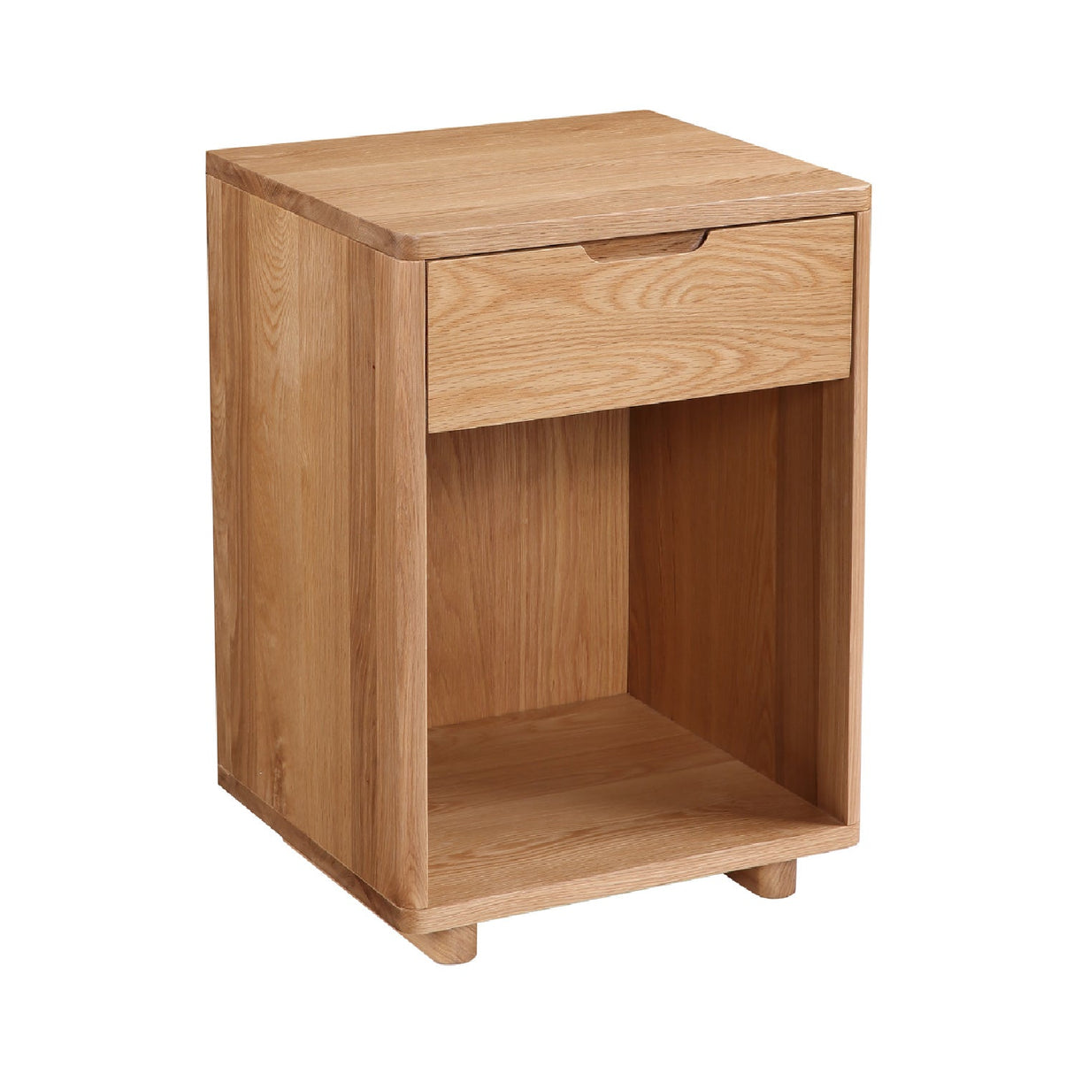 Modern European furniture - Solid Wood 1-Drawer Nightstand - www.oroa.com