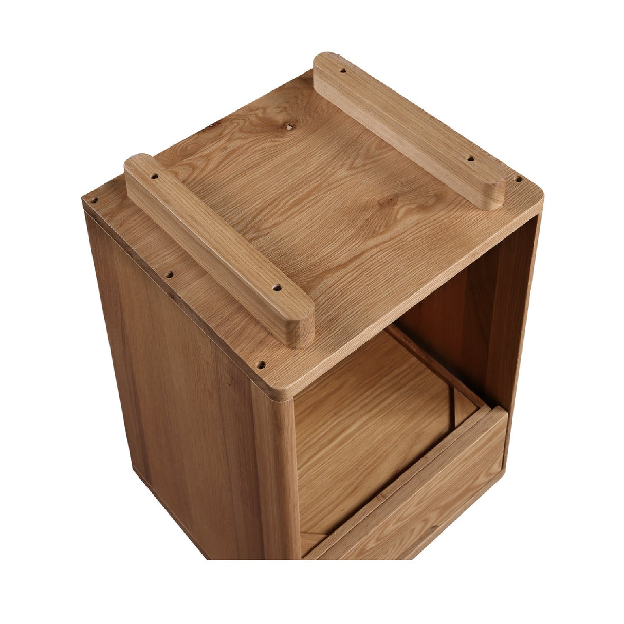 Modern European furniture - Solid Wood 1-Drawer Nightstand - www.oroa.com