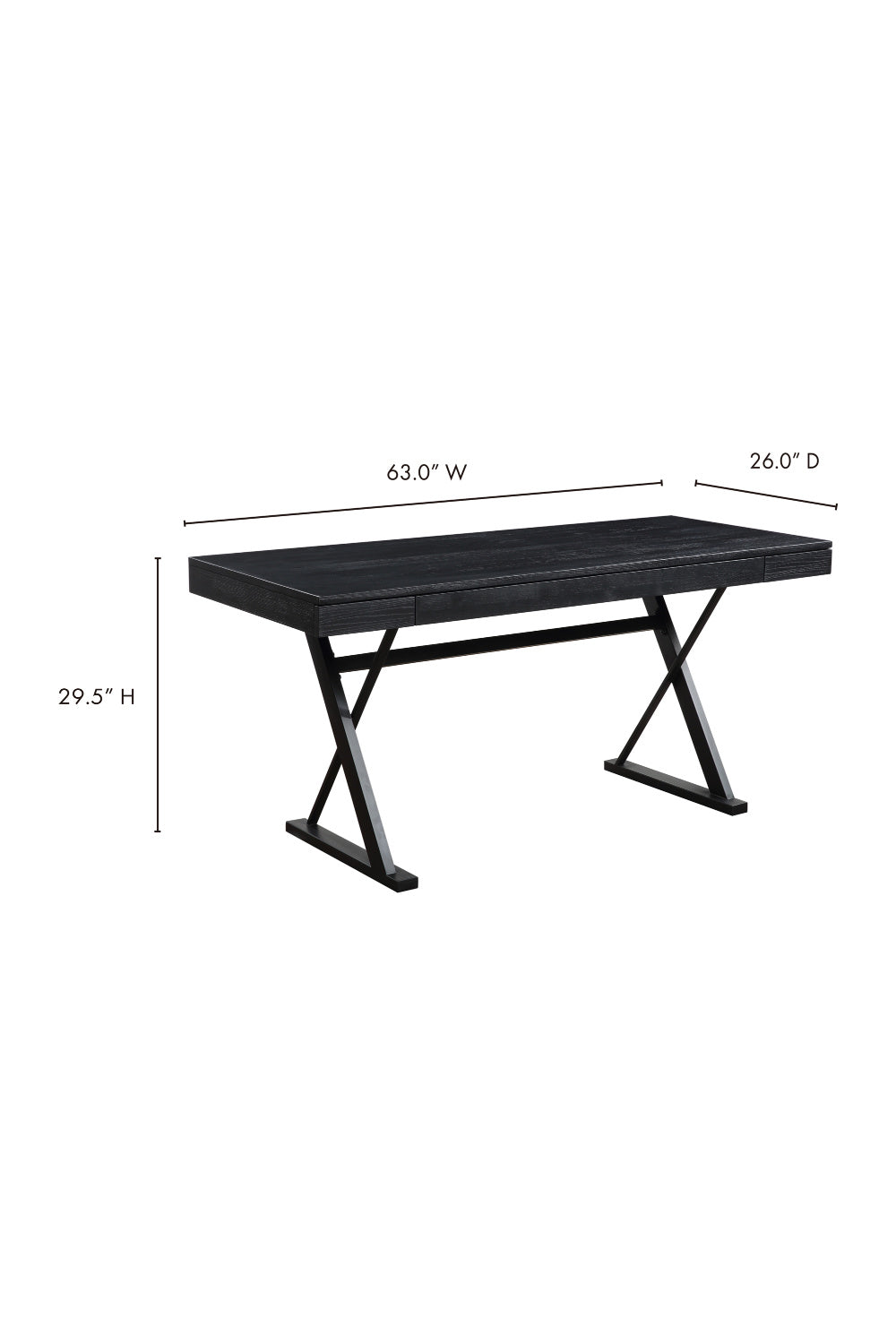 Modern European furniture - Trestle Framed Wooden Desk - www.oroa.com