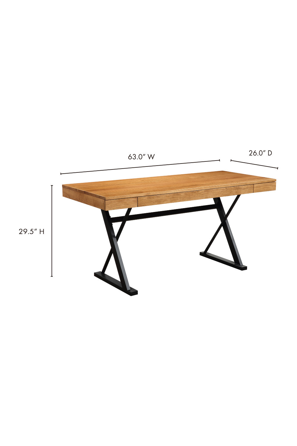 Modern European furniture - Trestle Framed Wooden Desk - www.oroa.com