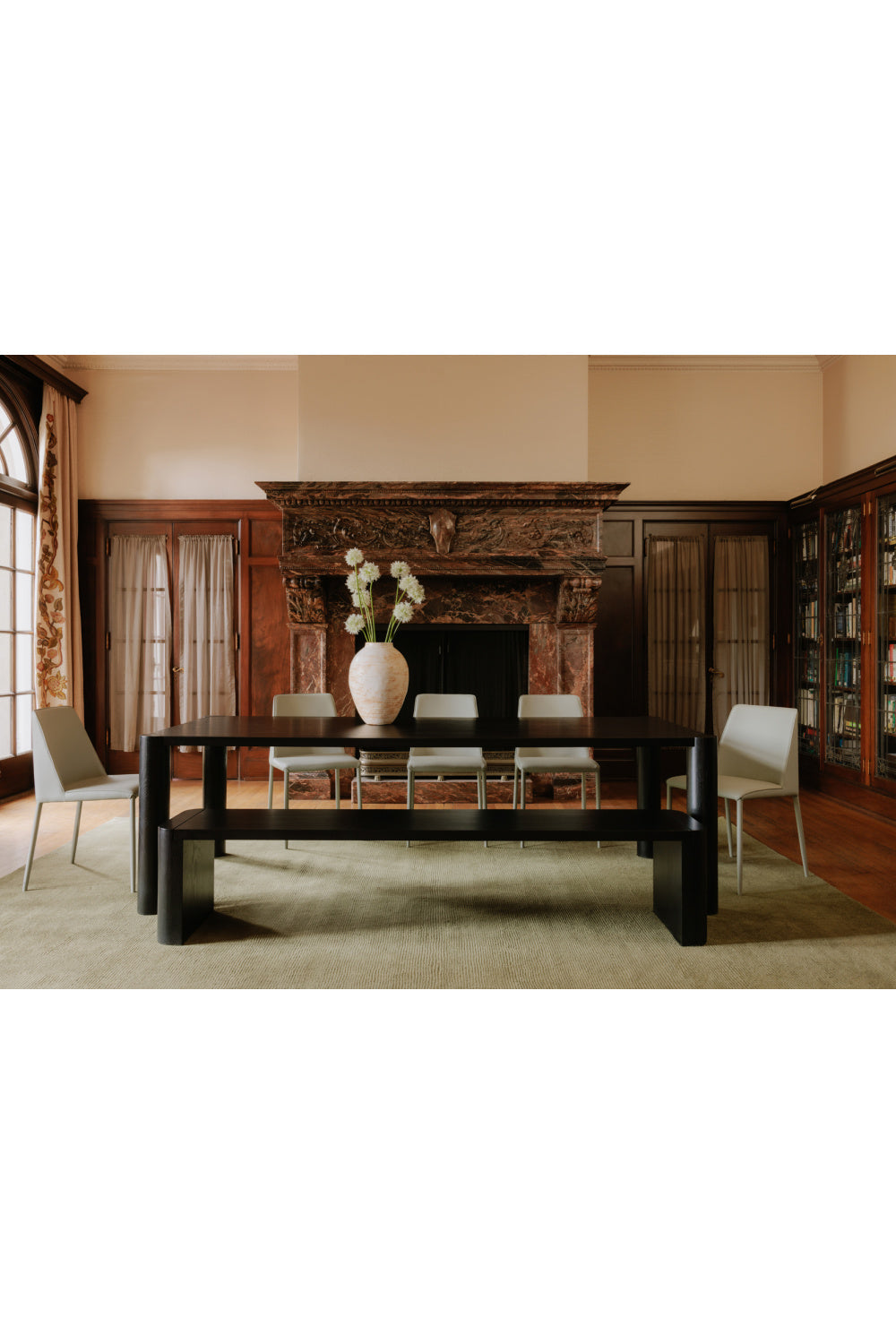 Modern European furniture - Black Oak Dining Table - www.oroa.com