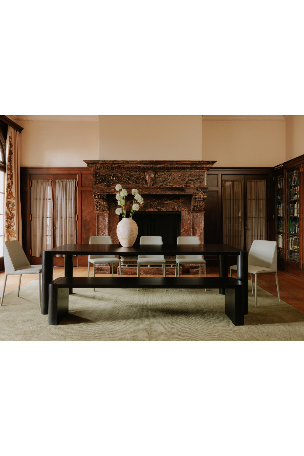 Modern European furniture - Black Oak Dining Table - www.oroa.com